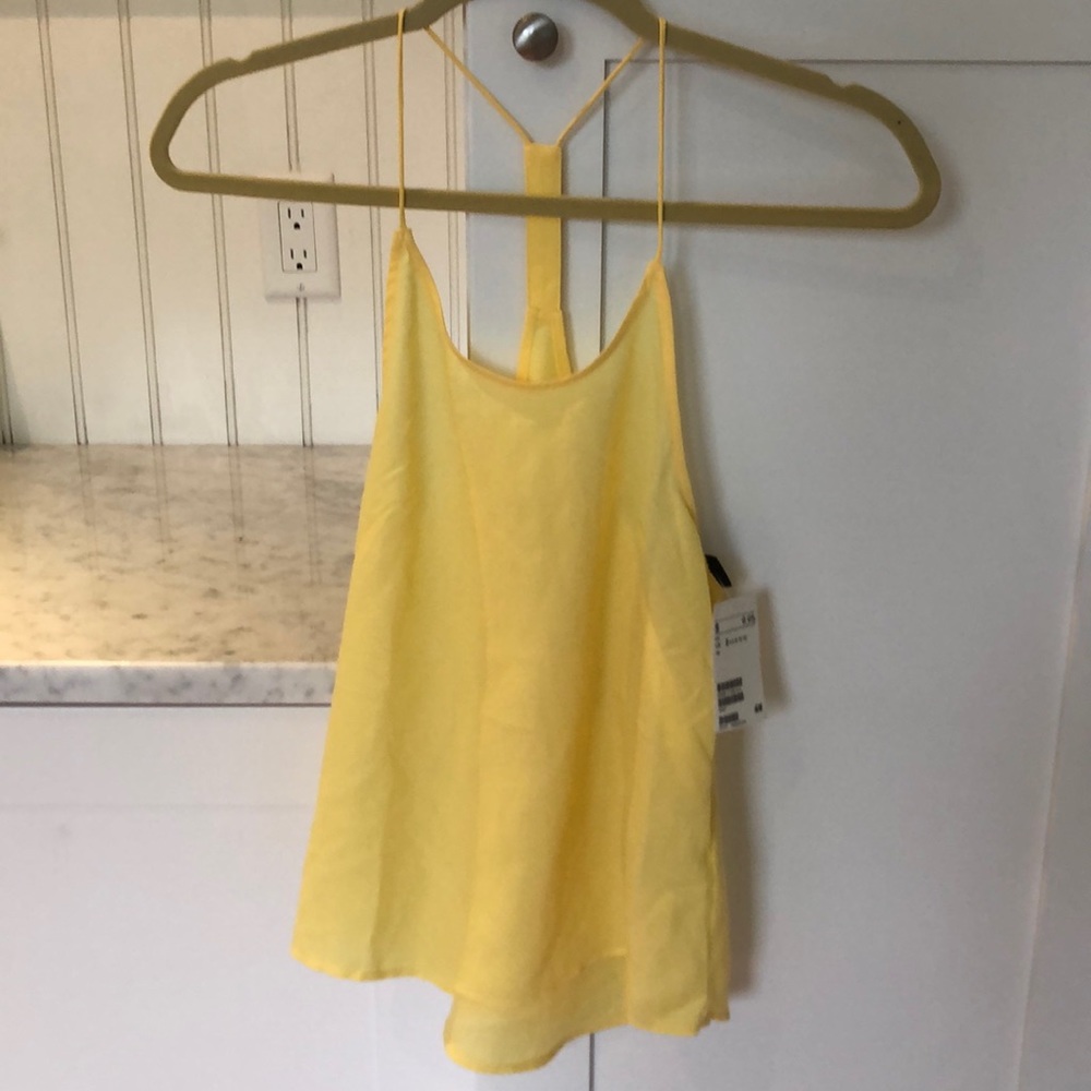 H&m yellow racerback tank top